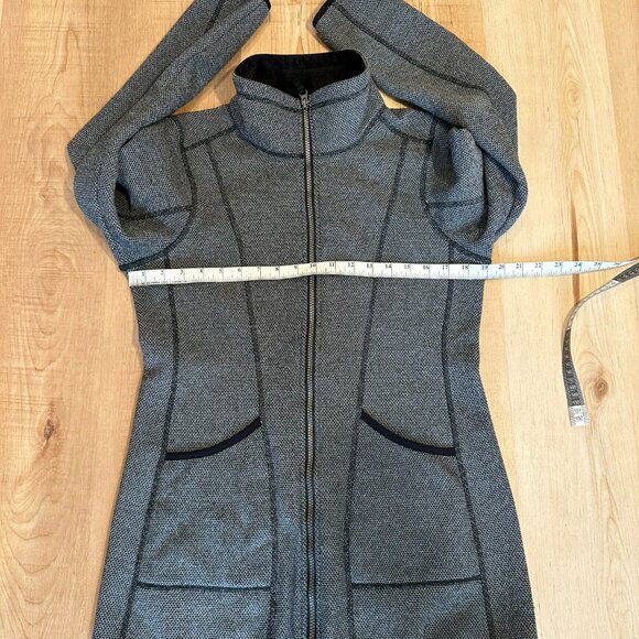 Eddie Bauer Weekend Fleece Full Zip Hip Length Jacket Gray Textured Size S - Picture 6 of 14